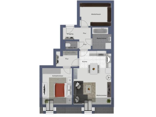 2 Zimmerwohnung im Zentrum von Bruck