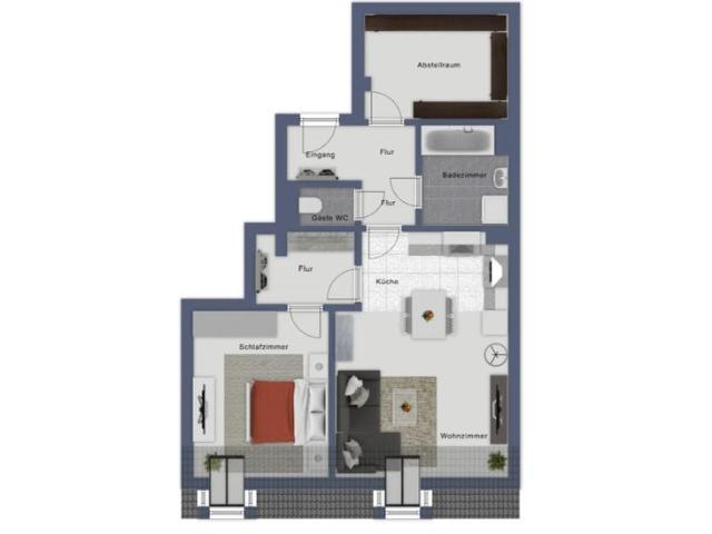 2 Zimmerwohnung im Zentrum von Bruck