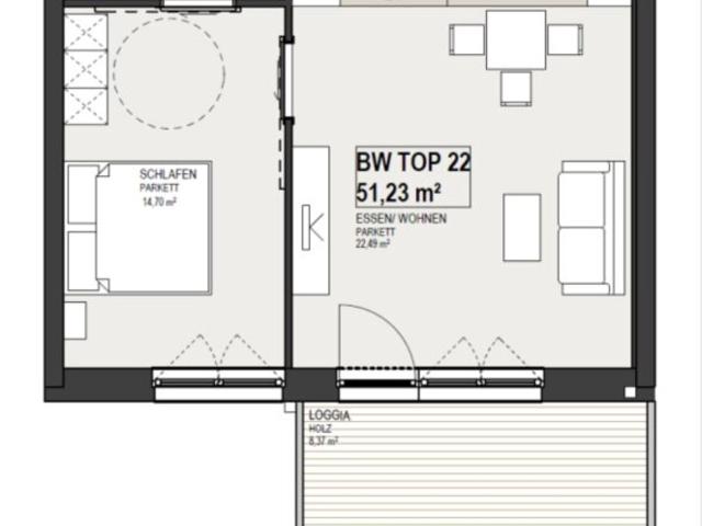 2 Zimmerwohnung in Absoluter Ruhelage im Grünen mit Neuer Küche!