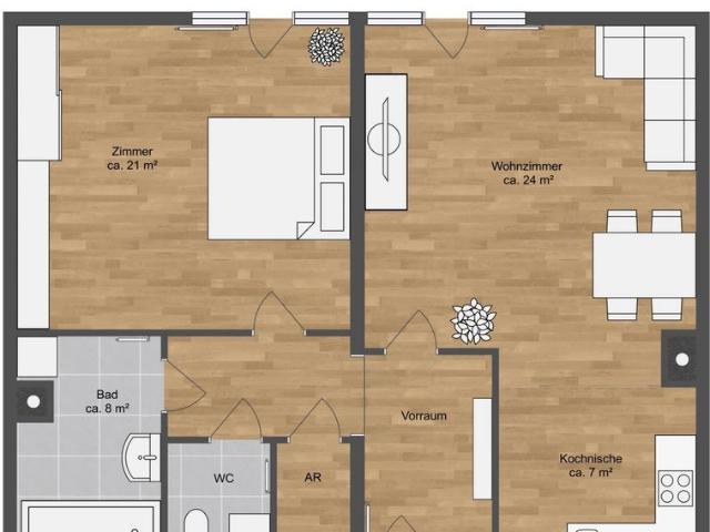 2 Zimmerwohnung in Vitis!