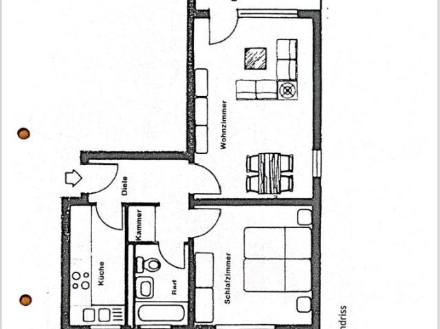 2 ZKB Wohnung 63m2 mit Balkon, EBK und TG zu verkaufen