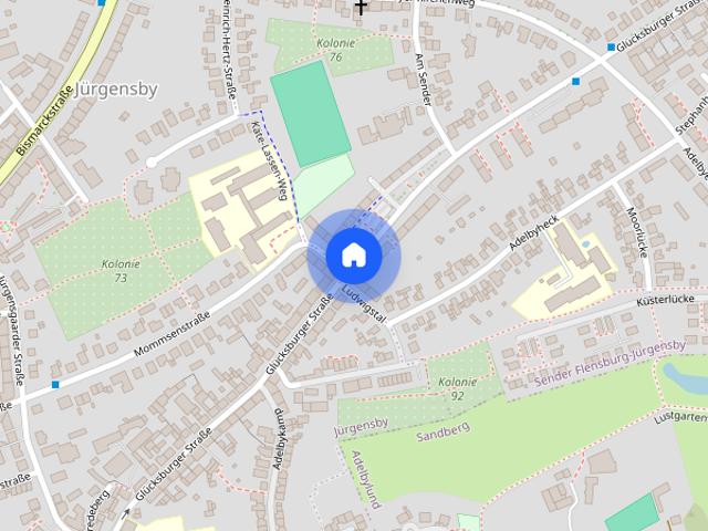 2,0 Zimmer Wohnung, Glücksburger Straße 62, 3. OG re. ! Bitte bewerben Sie sich online !