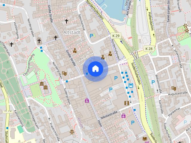 2,0 Zimmer Wohnung, Rathausstraße 6, 3. OG Mitte ! Bitte bewerben Sie sich online !