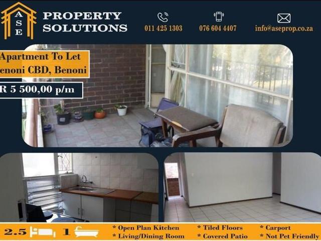 2.5 Bedroom Apartment / Flat to Rent in Benoni Central