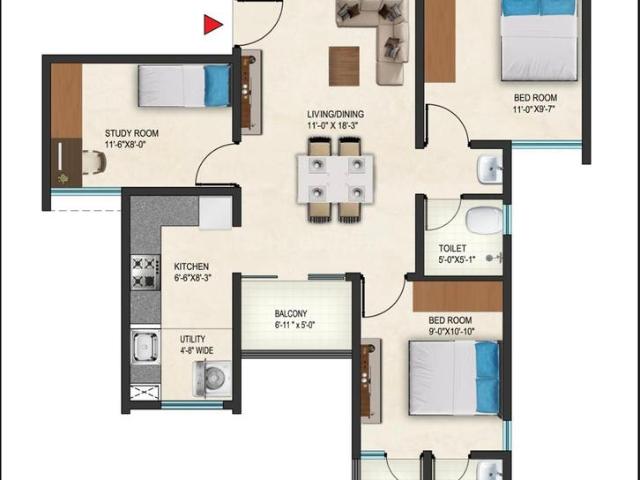 2.5 BHK Apartment in Electronic City for resale Bengaluru. The reference number is 20545341