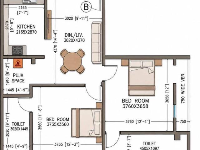2.5 BHK Apartment in Salt Lake City for resale Kolkata. The reference number is 21006423