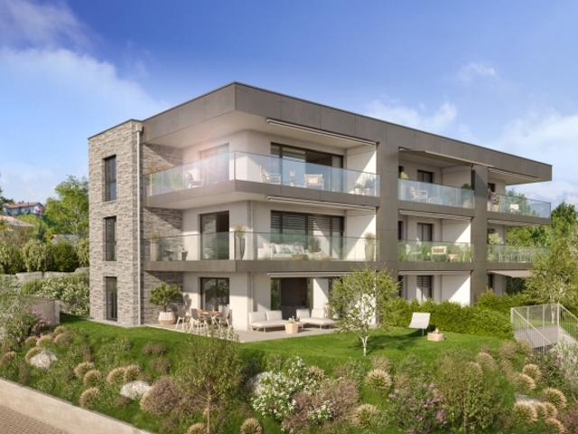 2,5 pcs neu mit Garten, nahe Bahnhof, Bus, Attalens, Châtel St Denis