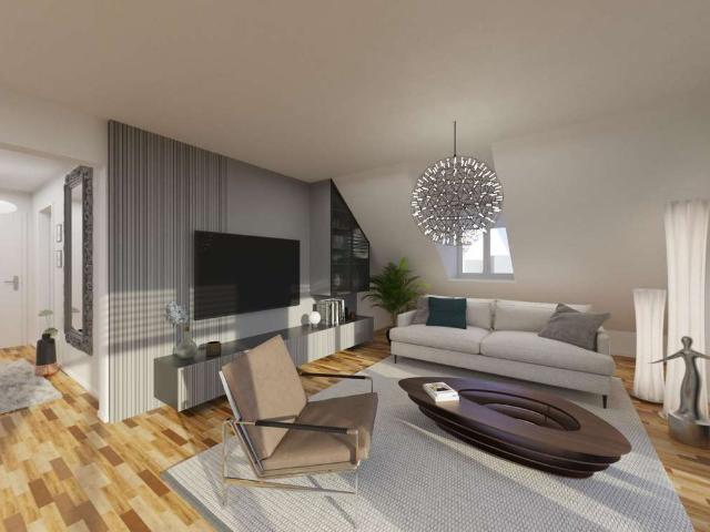 2,5 Zi. Neubauwohnung im DG, WE 2b 5 mit Balkon u. toller Aussicht zu verkaufen