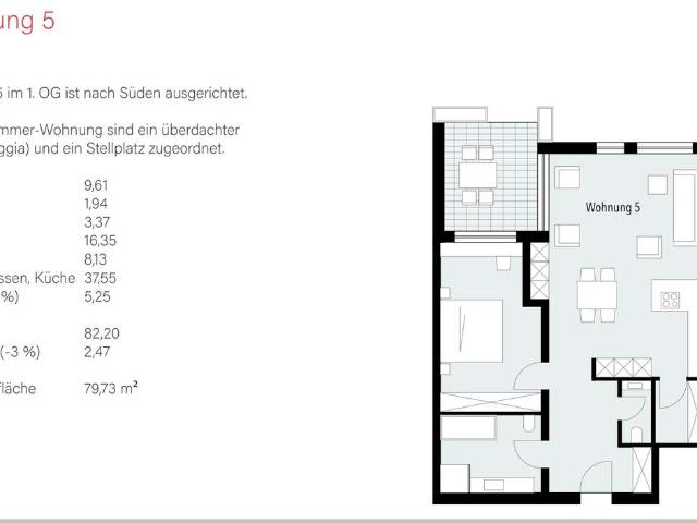 2,5 Zi. Wohnung Nr. 5 Neubau Natur pur