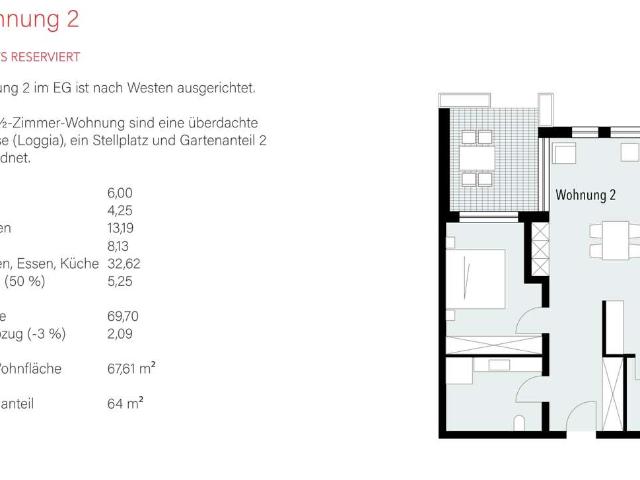 2,5 Zi. Wohnung Nr. 2 Neubau Natur pur