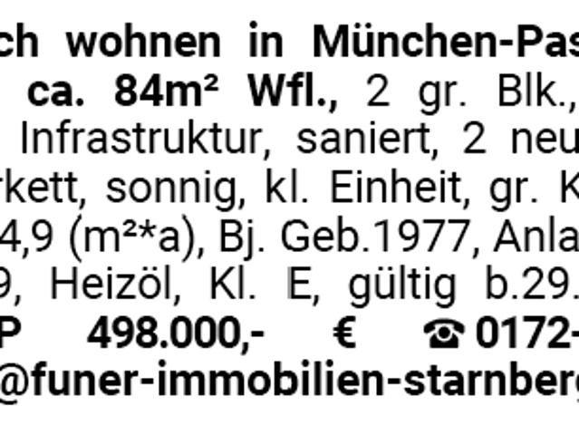 2,5 Zi. Whg. München Pasing