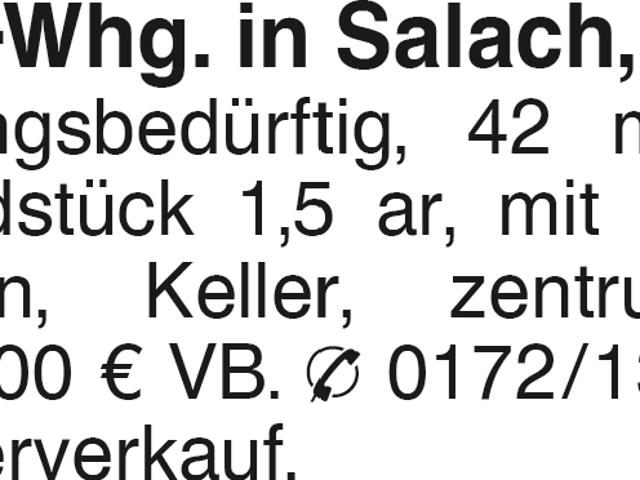2,5 Zi. Whg. in Salach, reno