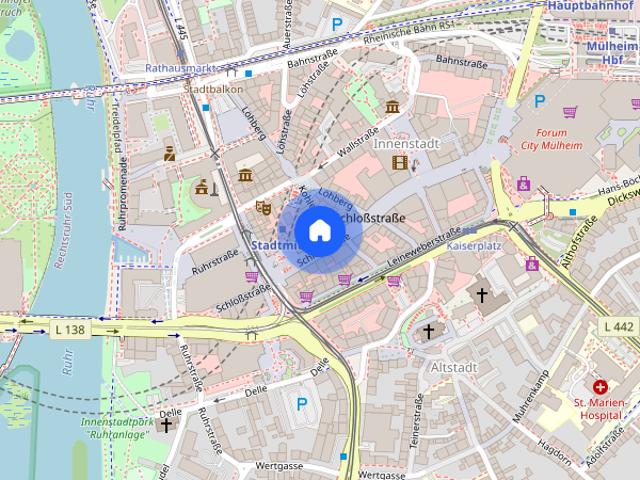 2,5 Zimmer Apartment mit 65 m² und Gasheizung in Mülheim an der Ruhr