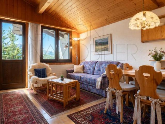 2,5 Zimmer Wohnung in Les Arsets mit Balkon und Dachboden