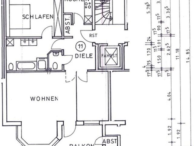 2,5 Zimmer Wohnung mit Blick direkt ins Rosarium