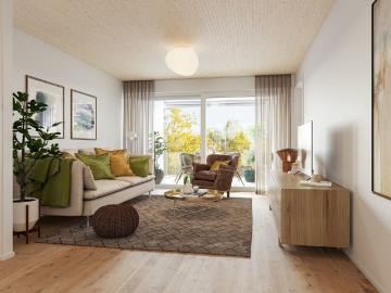2.5 Zimmer, 64 m², 1. Stock