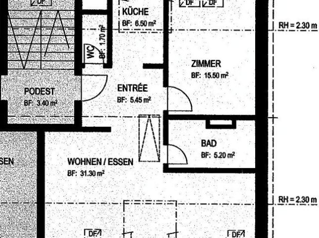 2.5 Zimmer, 66 m², 5. Stock