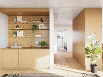 2.5 Zimmer, 60 m², 1. Stock