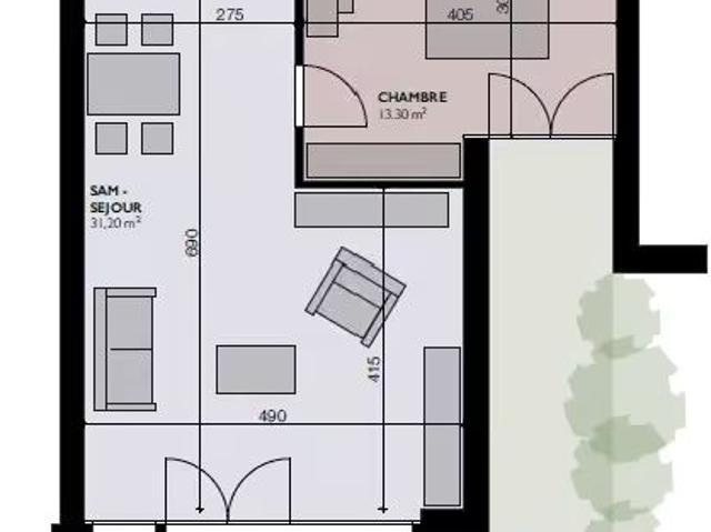 2.5 Zimmer, 60 m²