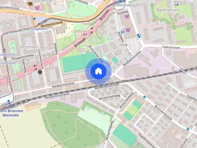 2.5 Zimmer, 62 m², 2. Stock