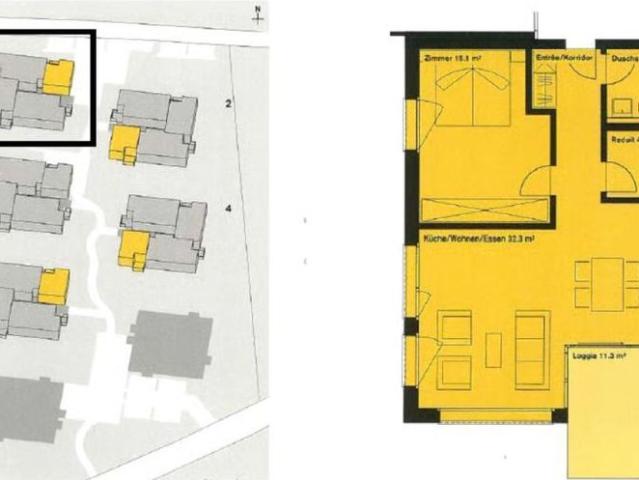 2.5 Zimmer, 62 m², EG