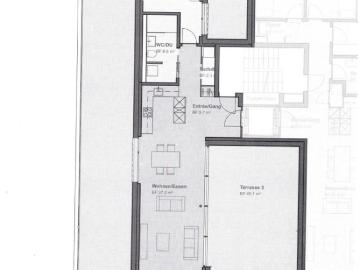 2.5 Zimmer, 75 m², 4. Stock