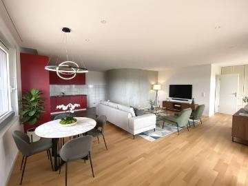 Romont, Glanebezirk, Kanton Freiburg - Terrasse