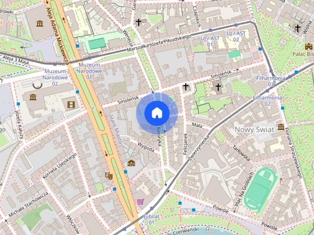 2x MIESZKANIE = 95m2 Kraków CENTRUM Wawel Retoryka NOWE