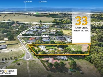 33 Crook Court, Ballan VIC 3342 8,649m² | Residential Zoning | 9 Lot Subdivision Potential STCA
