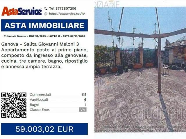 32/2025 U GE Tribunale Genova RGE 32/2025 LOTTO U ASTA 07/10/2026