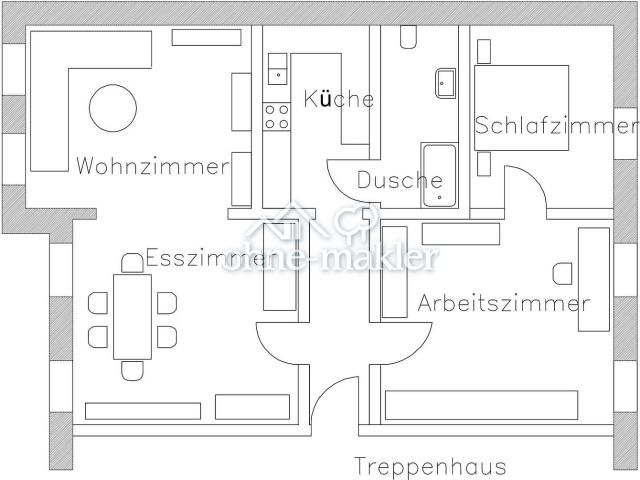 33647 Bielefeld 3 Zi Kü Dusche, ruhige Lage für 2er WG oder Ehepaar ohne Kind
