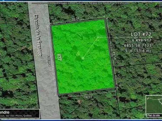 37 Ch. De La Fresque, Val Des Monts, QC, J8N 0C5 vacant land.
