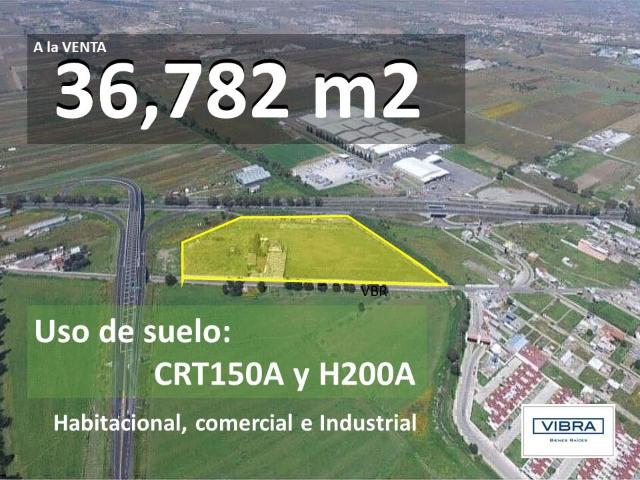 36,782 m2 con Amplio Uso de Suelo a 15 minutos de Metepec
