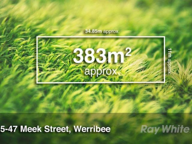 383m² Block Available 45 47 Meek Street, Werribee