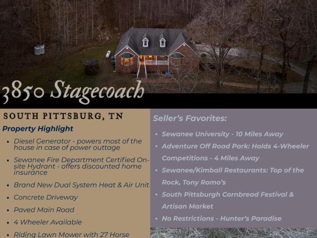 3850 Stagecoach Rd, Sewanee, TN 37375 | MLS #1532