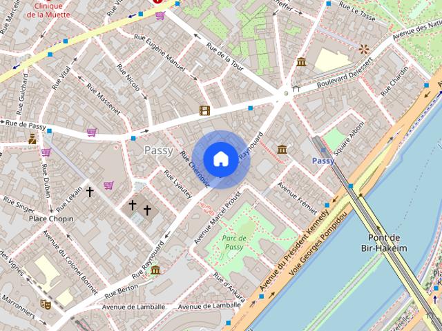 3 BDR Passy Trocadero area