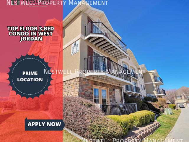 3 Bedroom Condo for Rent at 6838 S Clayton Ridge Way #A11, West Jordan, UT 84084