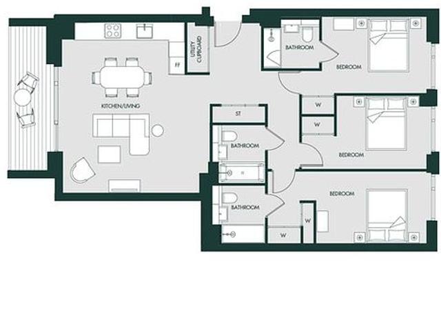 3 bedroom flat in London