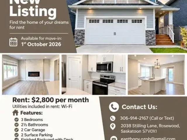 3 Bedroom House Saskatoon SK 105505698