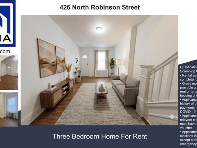 3 Bedroom Home for Rent at 426 N Robinson St, Philadelphia, PA 19151 Haddington