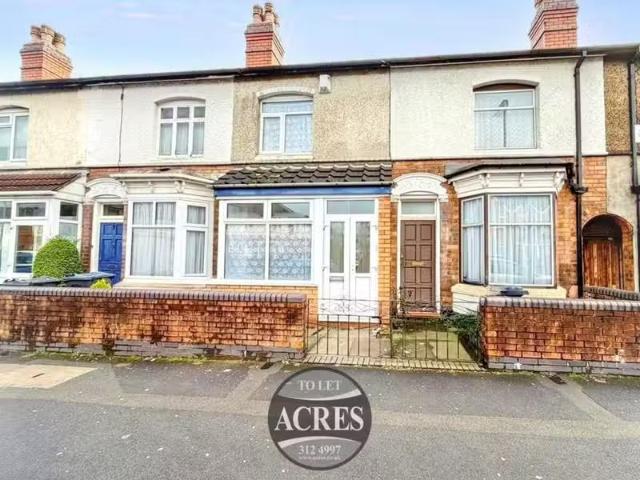 3 bedroom terraced house for rent in Stoneleigh Road, Birmingh.