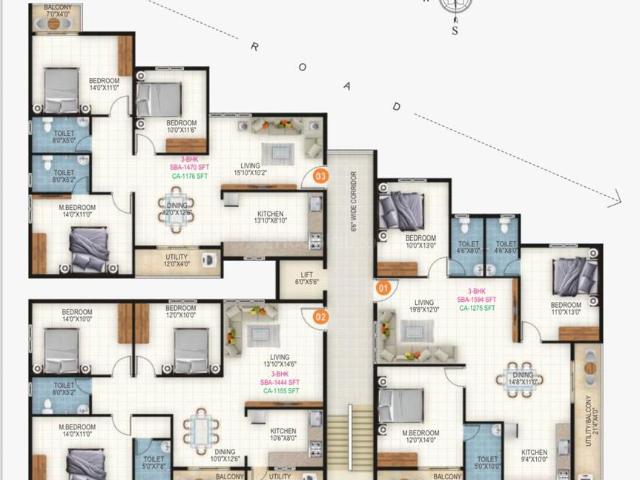 3 BHK Apartment in Cox Town for resale Bengaluru. The reference number is 19354381