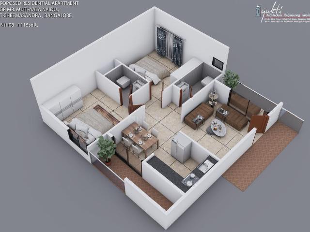 3 BHK Apartment in Cheemasandra for resale Bengaluru. The reference number is 21161181