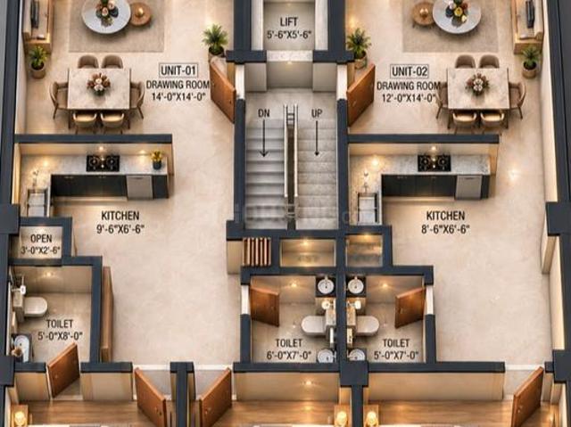 3 BHK Apartment in Chhattarpur for resale New Delhi. The reference number is 21323531
