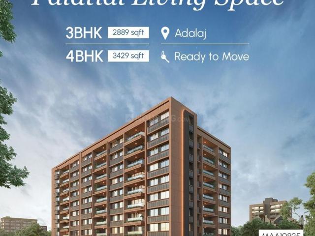 3 BHK Apartment in Adalaj for resale Gandhinagar. The reference number is 17713789