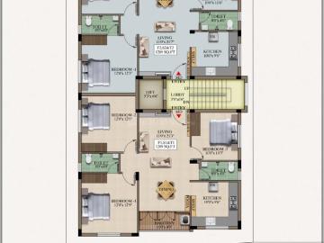 3 BHK Apartment in Adambakkam for resale Chennai. The reference number is 20529022