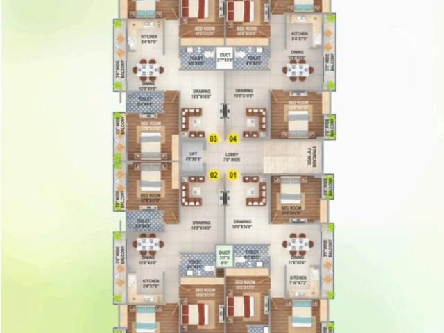 3 BHK Apartment in Bajrangpuri for resale Patna. The reference number is 20543923