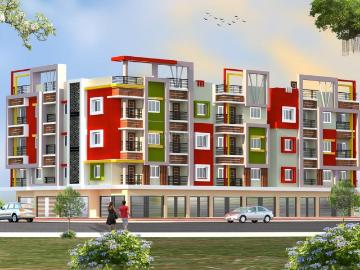 3 BHK Apartment in Barasat for resale Kolkata. The reference number is 19284449