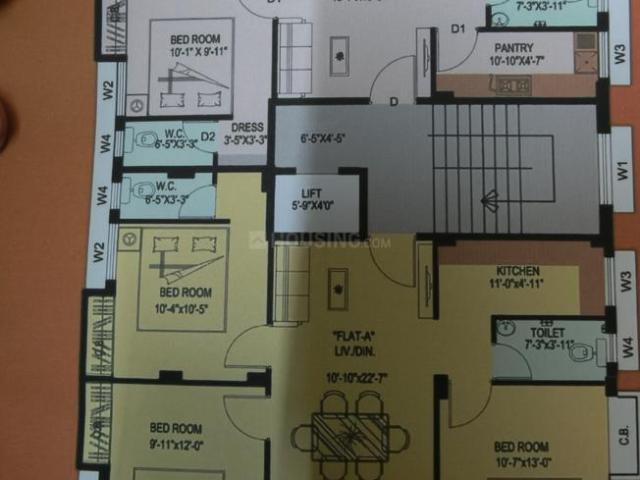 3 BHK Apartment in Behala Chowrasta for resale Kolkata. The reference number is 21252127