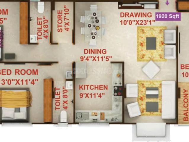 3 BHK Apartment in Bhuwana for resale Udaipur. The reference number is 20987811